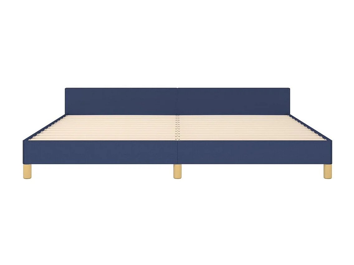 Bettgestell ohne Matratze blau 200x200 cm Stoff