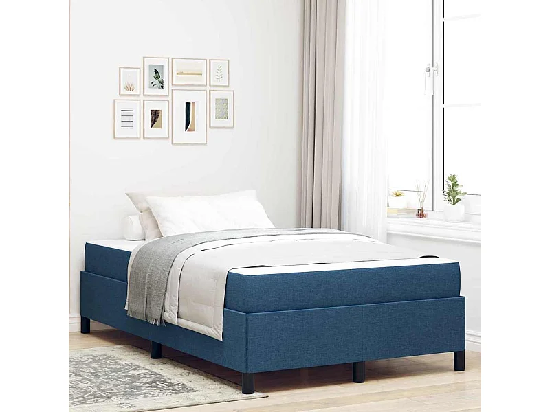 Letto Box Spring blu e nero 120 x 200 cm