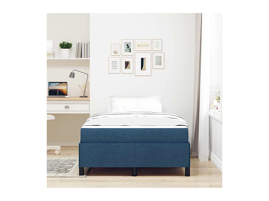 Letto Box Spring blu e nero 120 x 200 cm