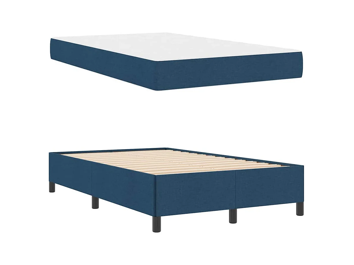 Letto Box Spring blu e nero 120 x 200 cm