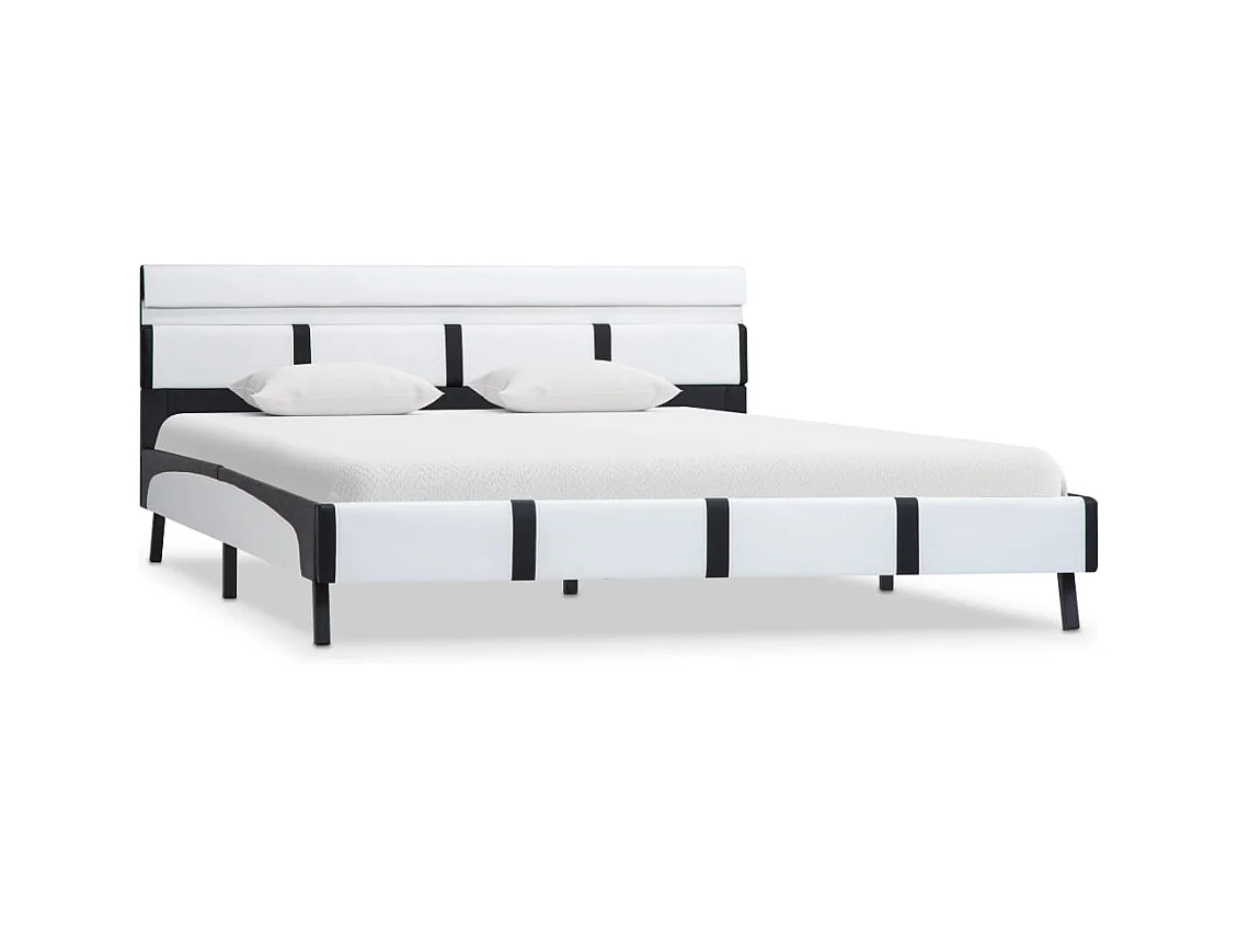 Bedframe met LED zonder matras wit 120x200 cm