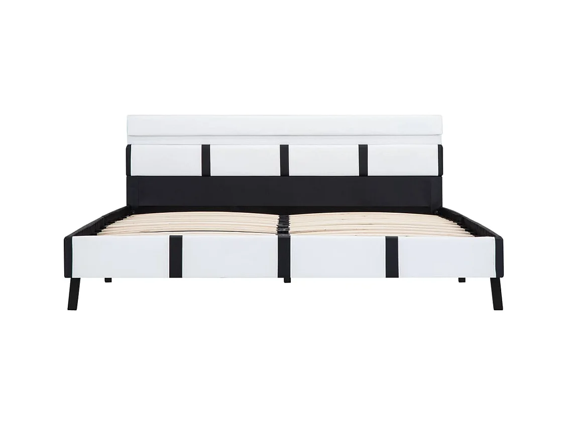 Bedframe met LED zonder matras wit 120x200 cm