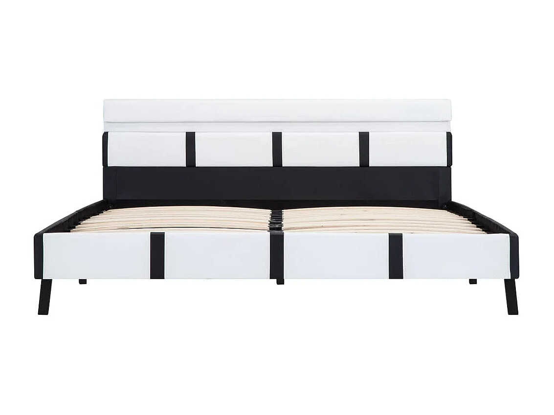 Bedframe met LED zonder matras wit 120x200 cm