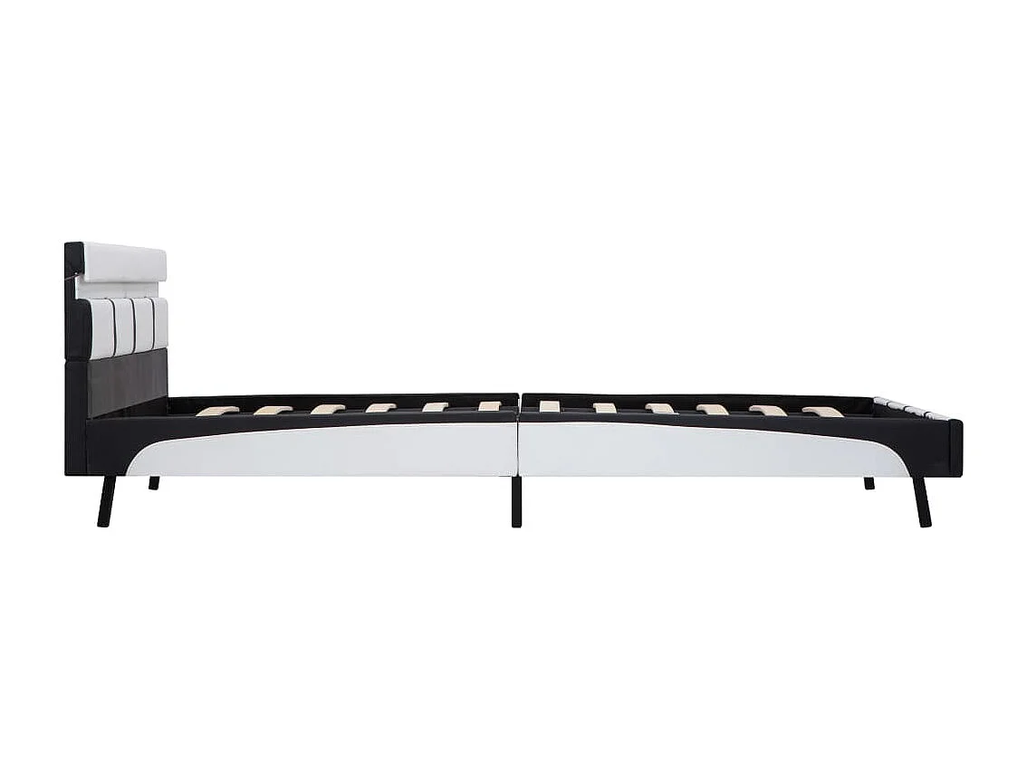 Bedframe met LED zonder matras wit 120x200 cm