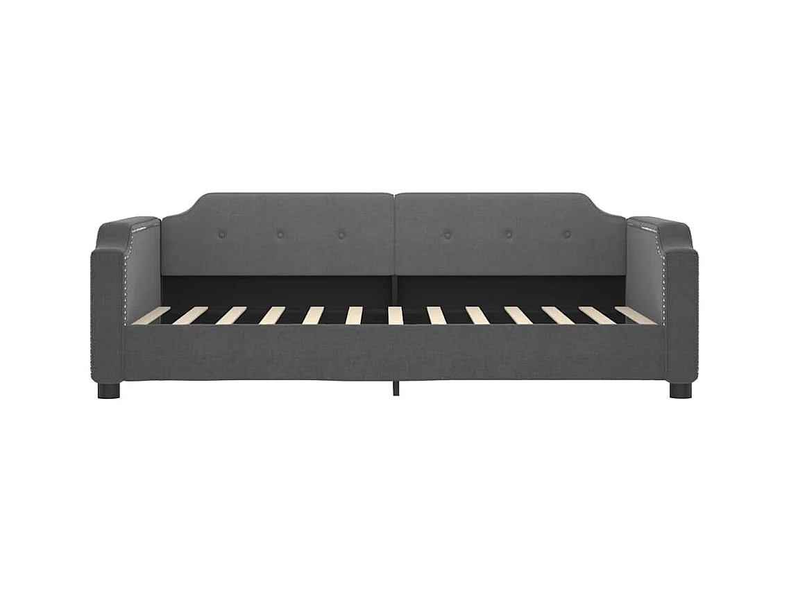 Dagbed zonder matras donkergrijs 80x200 cm stof