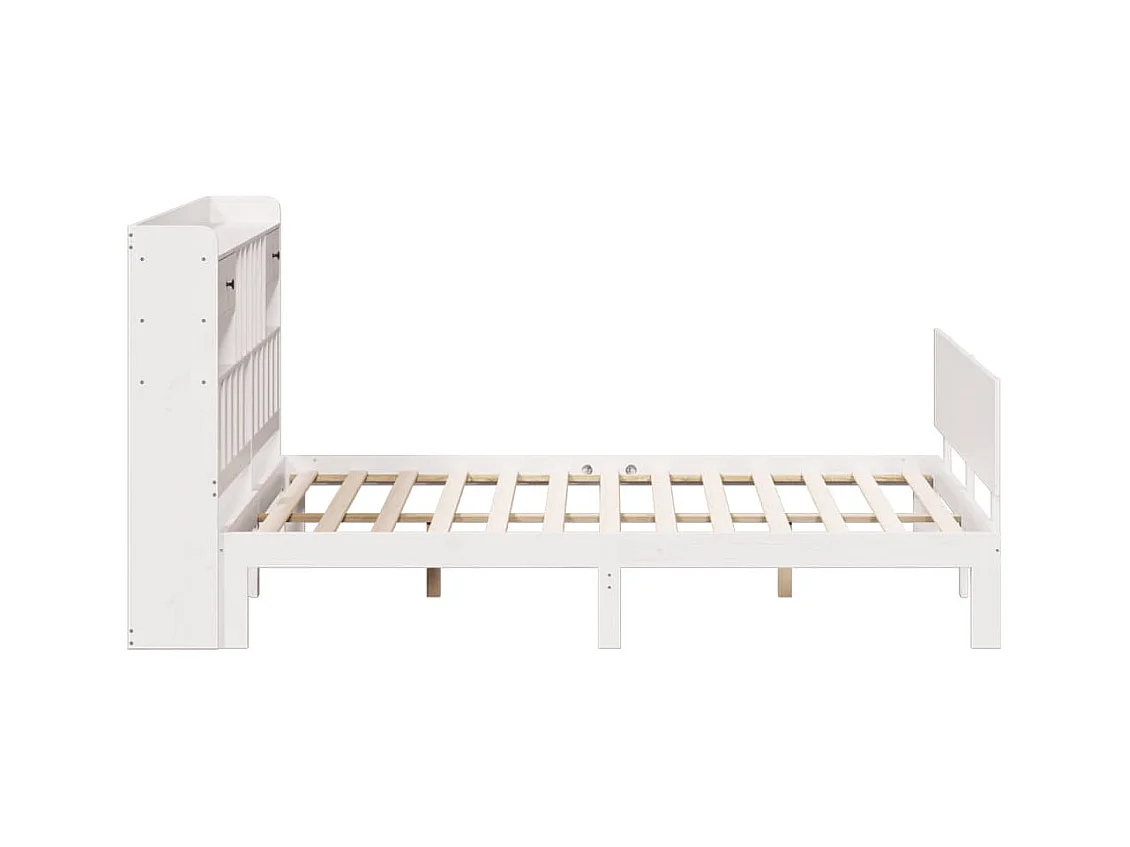 Wit boekenkastbed zonder matras 180x200 cm massief grenenhout