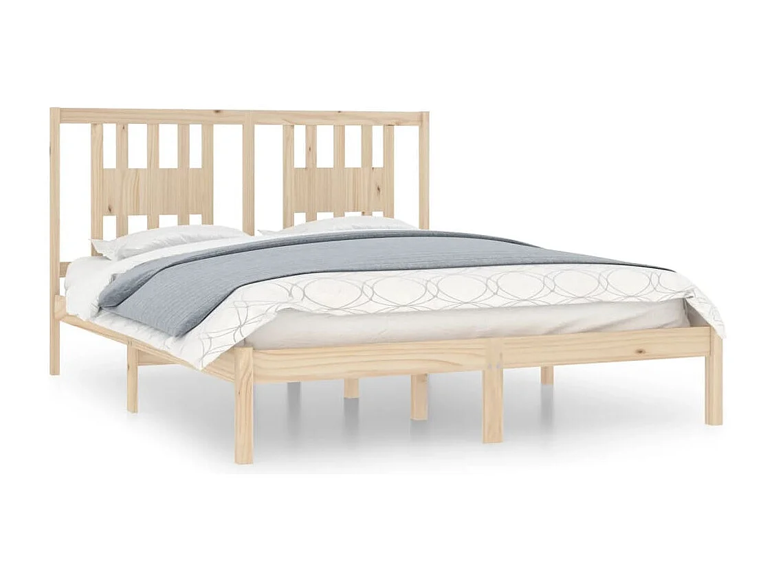 Cadre de lit Bois de pin massif 160x200 cm