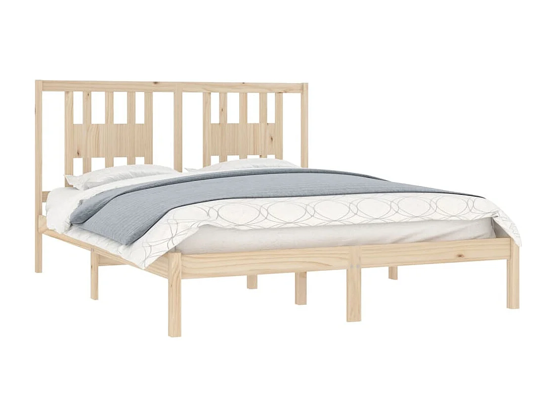 Cadre de lit Bois de pin massif 160x200 cm