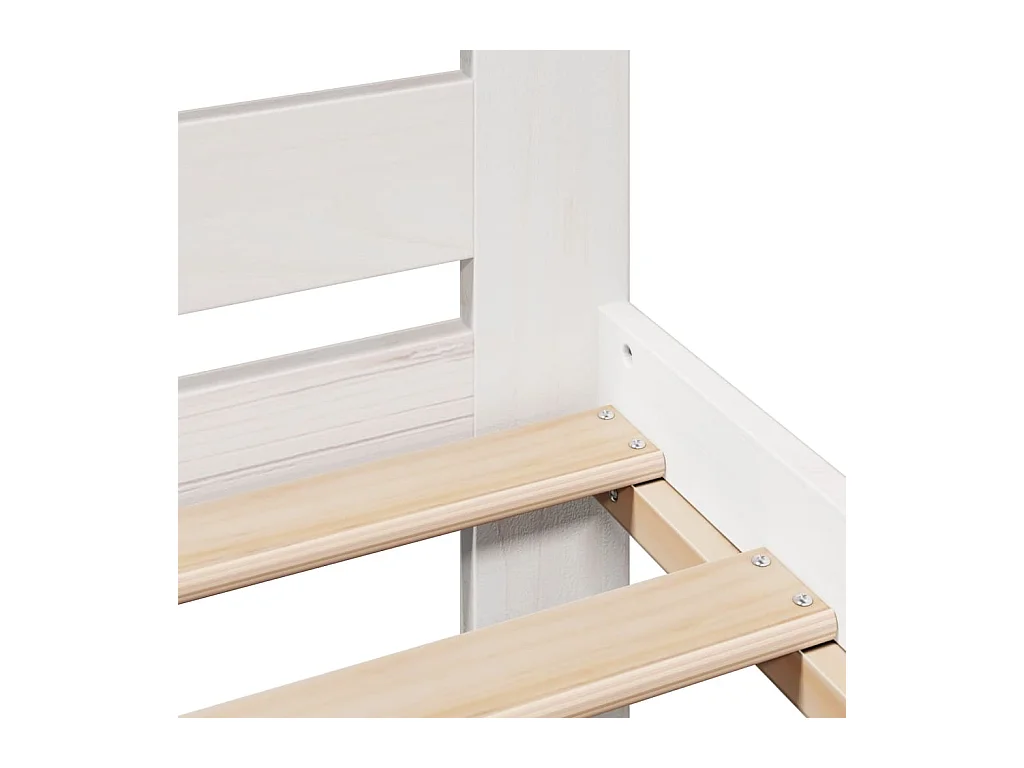 Bettgestell ohne Matratze weiß 160x200 cm Kiefer Massivholz