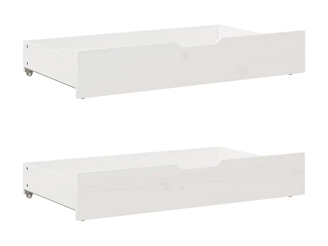 Struttura letto con cassetti senza materasso bianco 140x200 cm