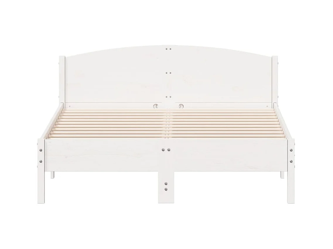 Bedframe zonder matras wit 140x200 cm massief grenenhout