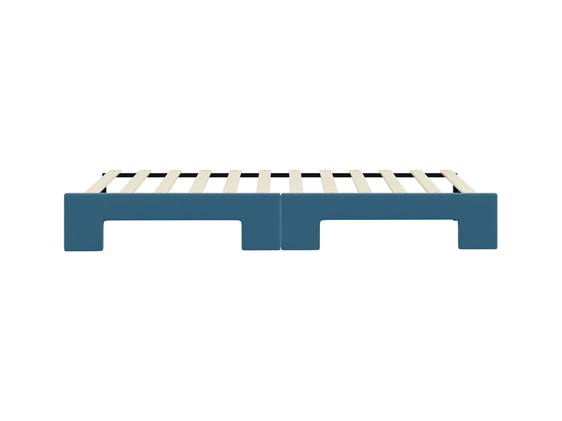 Dagbed met onderschuifbed zonder matras blauw 90x200 cm