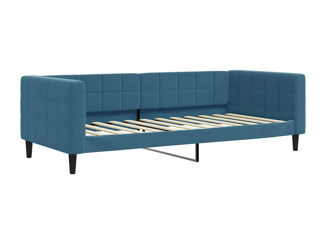 Divano letto con letto estraibile senza materasso blu 90x200 cm