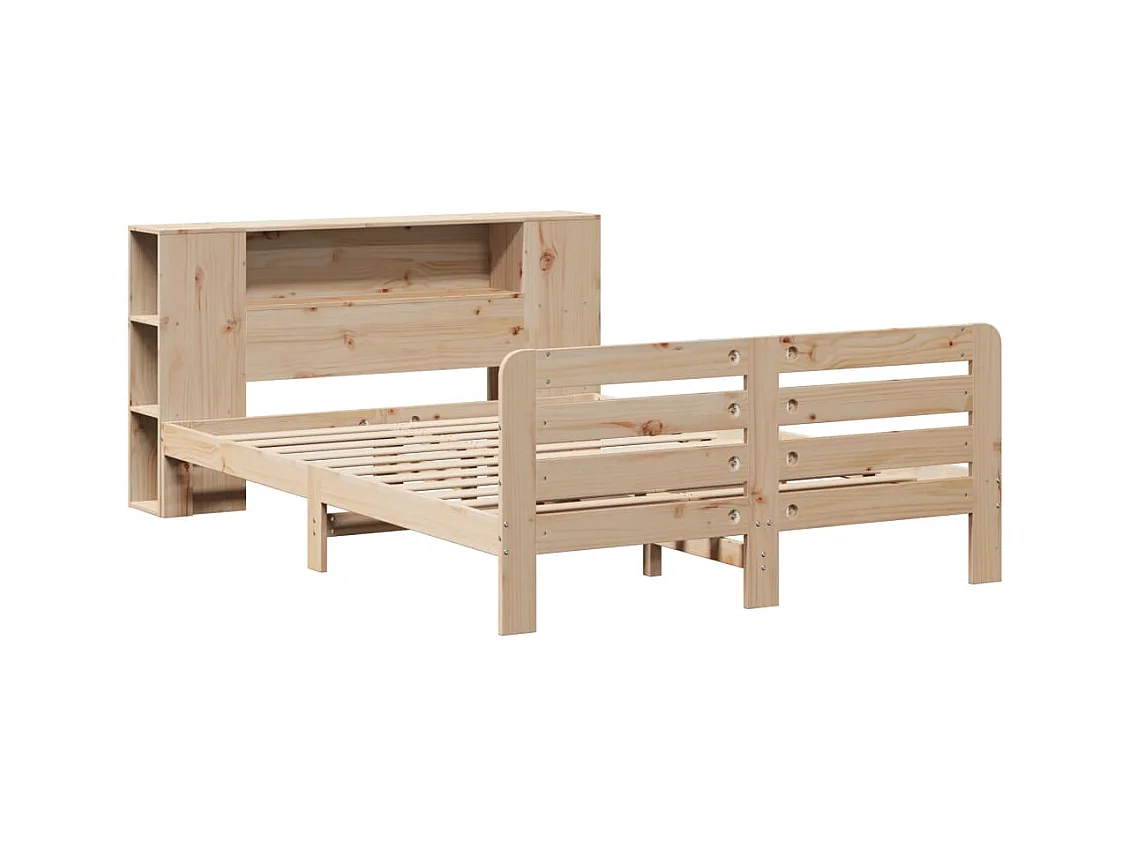 Cadre de lit sans matelas 135x190 cm bois de pin massif