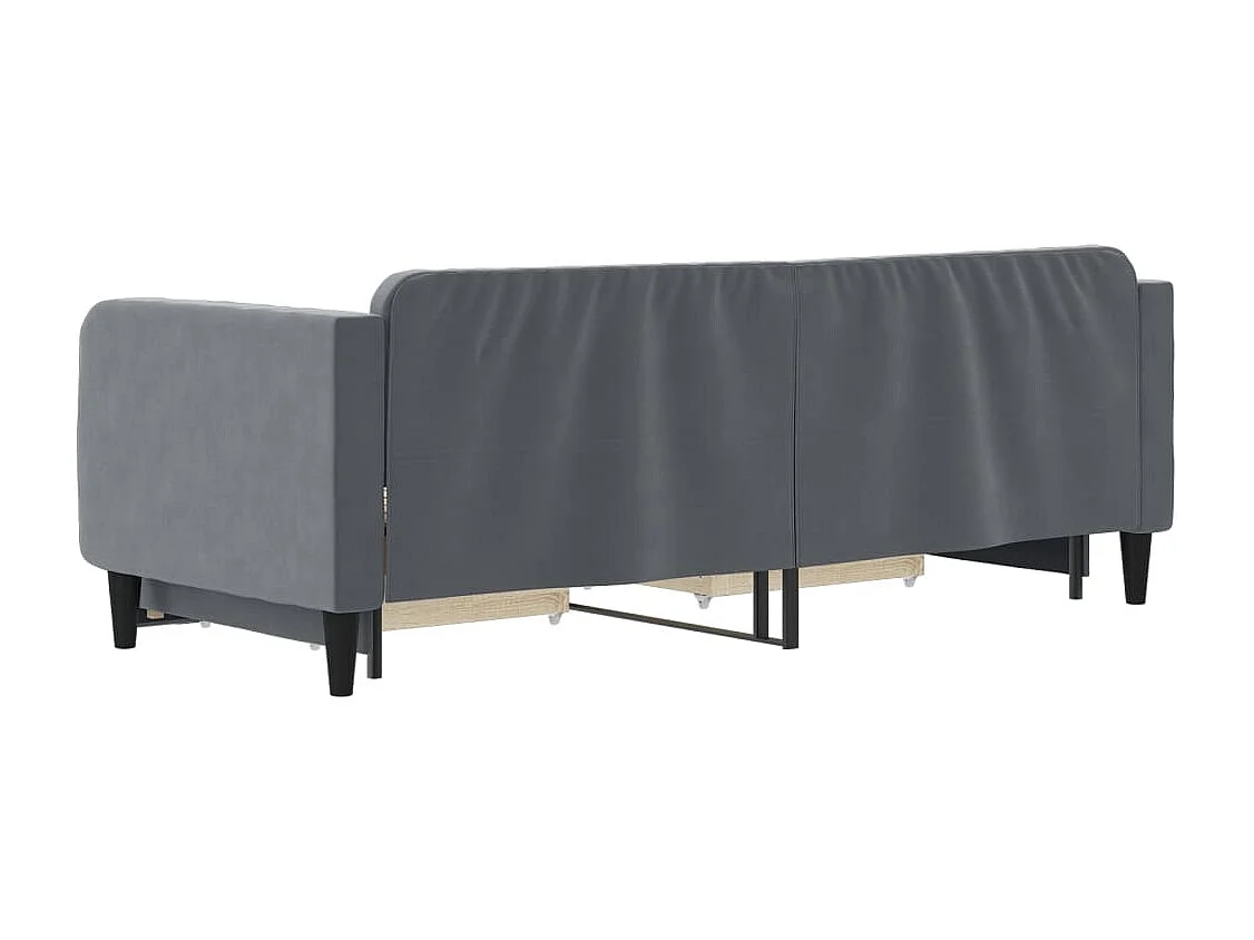 Divano letto con rotelle e cassetti senza materasso 80x200 cm