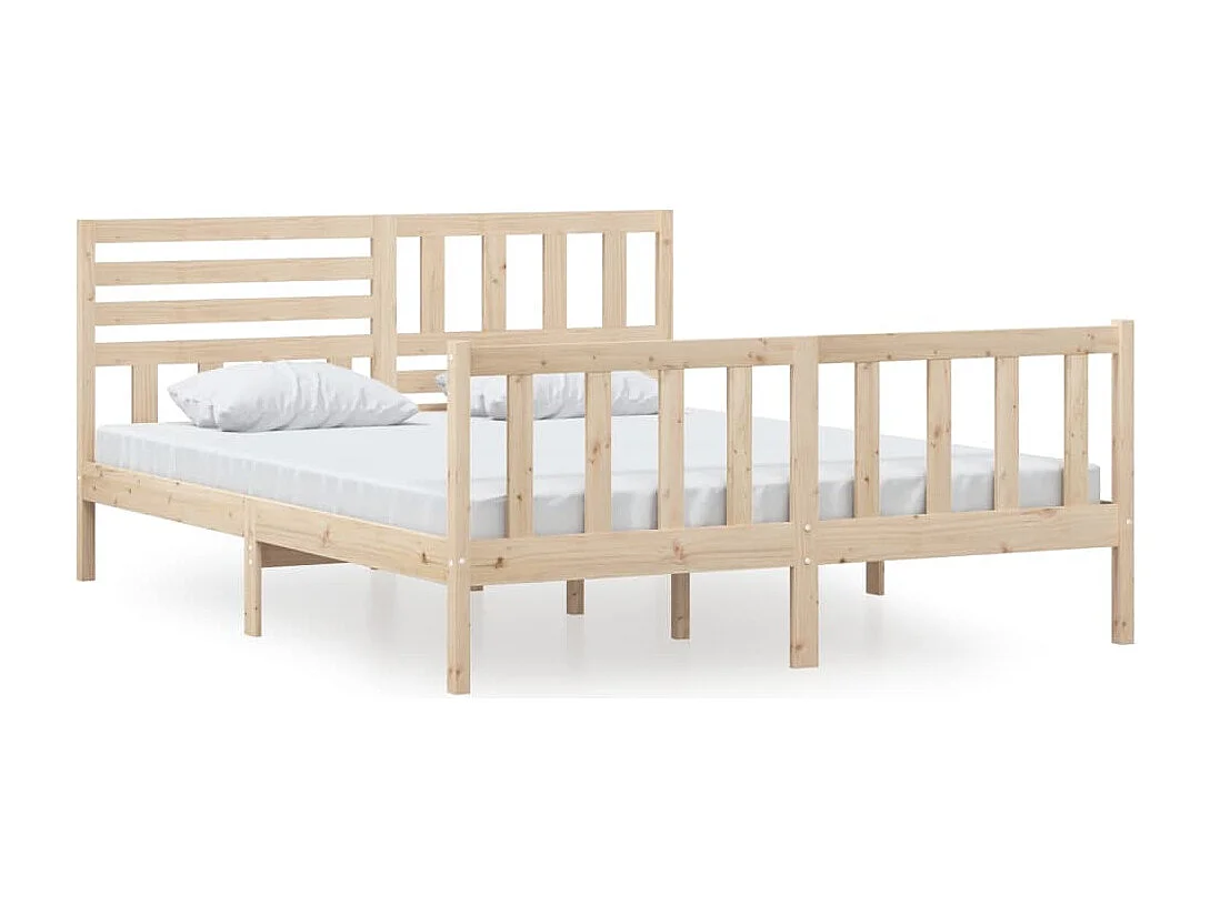 Bedframe van massief hout zonder matras 160x200 cm