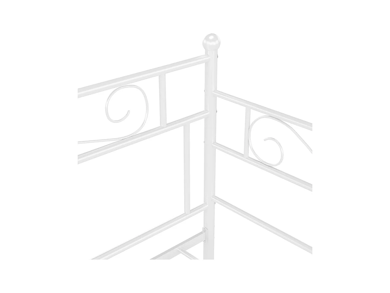 Estructura de sofá cama extensible sin colchón blanco 90x200 cm