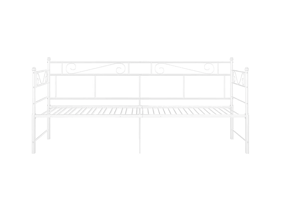Estructura de sofá cama extensible sin colchón blanco 90x200 cm