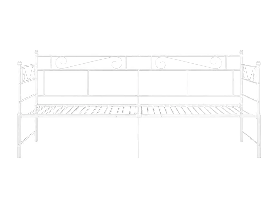 Cadre de canapé-lit extensible sans matelas blanc 90x200 cm