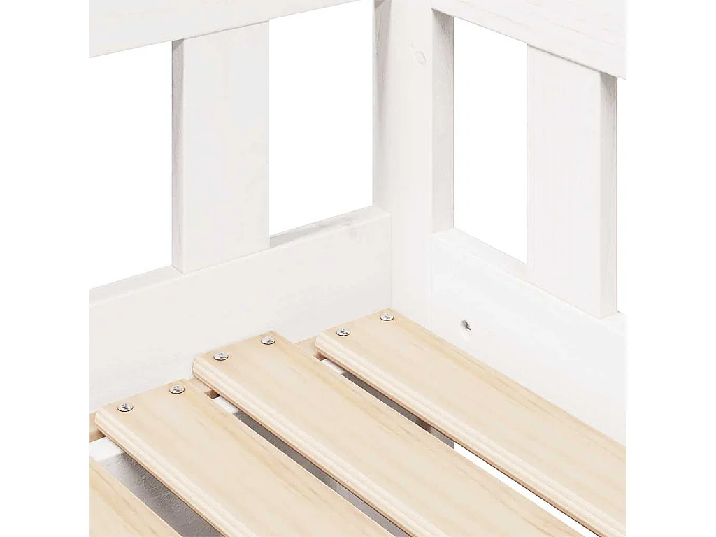 Tagesbett mit Ausziehbett und Schubladen ohne Matratze weiß 80x200cm