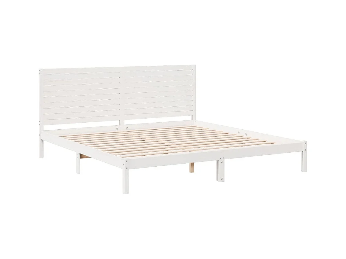 Cadre de lit extra long sans matelas 180x220 cm bois massif