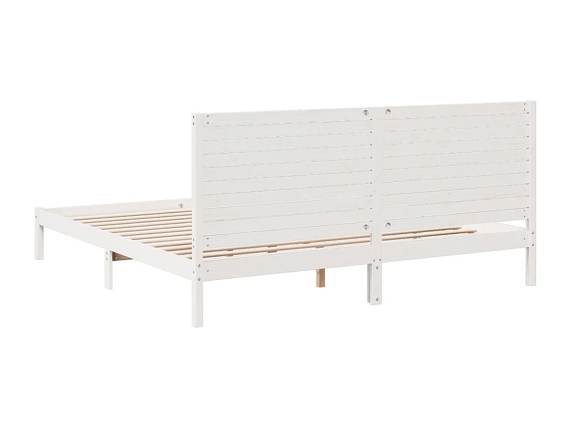 Cadre de lit extra long sans matelas 180x220 cm bois massif