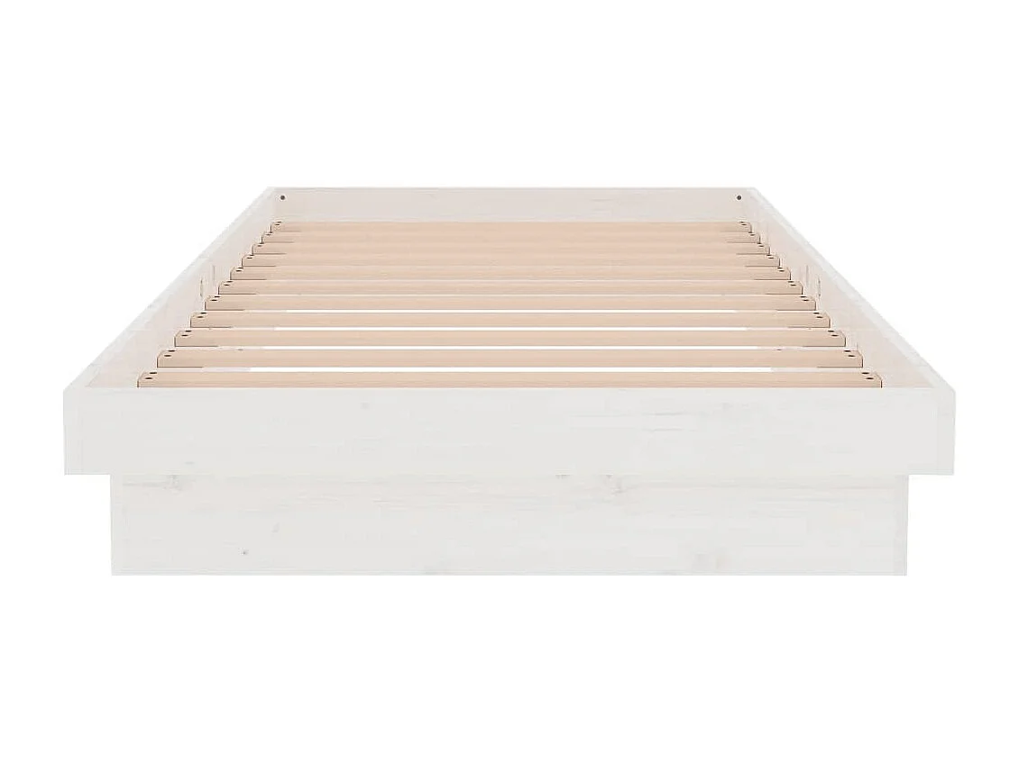 Cadre de lit Blanc Bois massif 90x200 cm