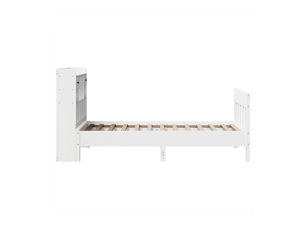 Bettgestell ohne Matratze weiß 75x190 cm Massivholz Kiefer