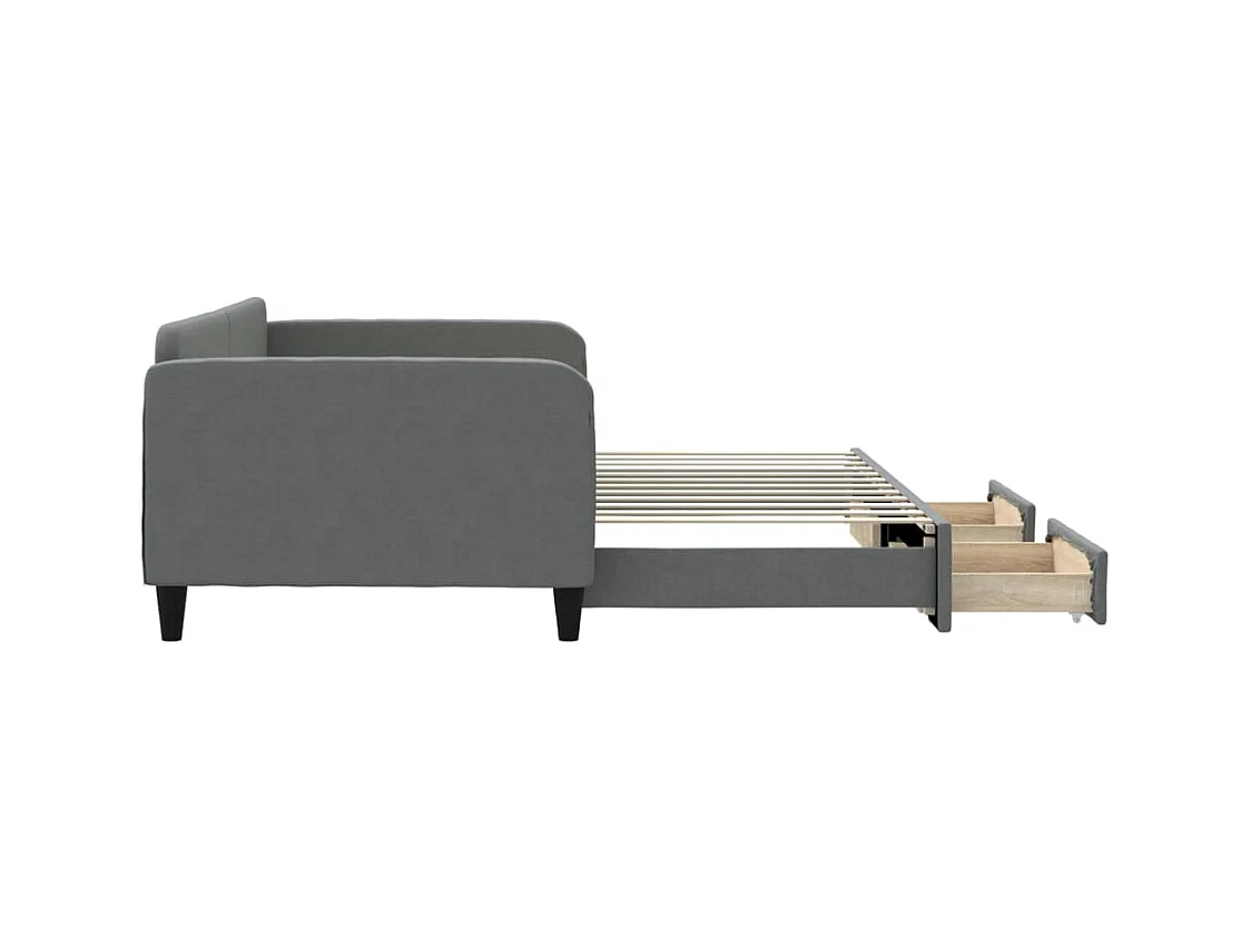 Divano letto con rotelle e cassetti senza materasso 100x200 cm