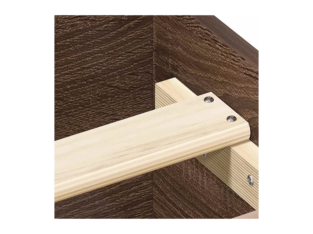 Cadre de lit sans matelas chêne marron 140x200 cm
