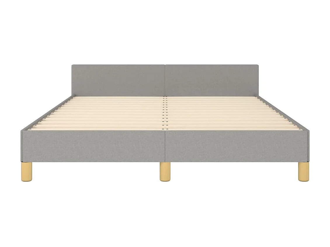 Bedframe zonder matras lichtgrijs 140x190 cm stof