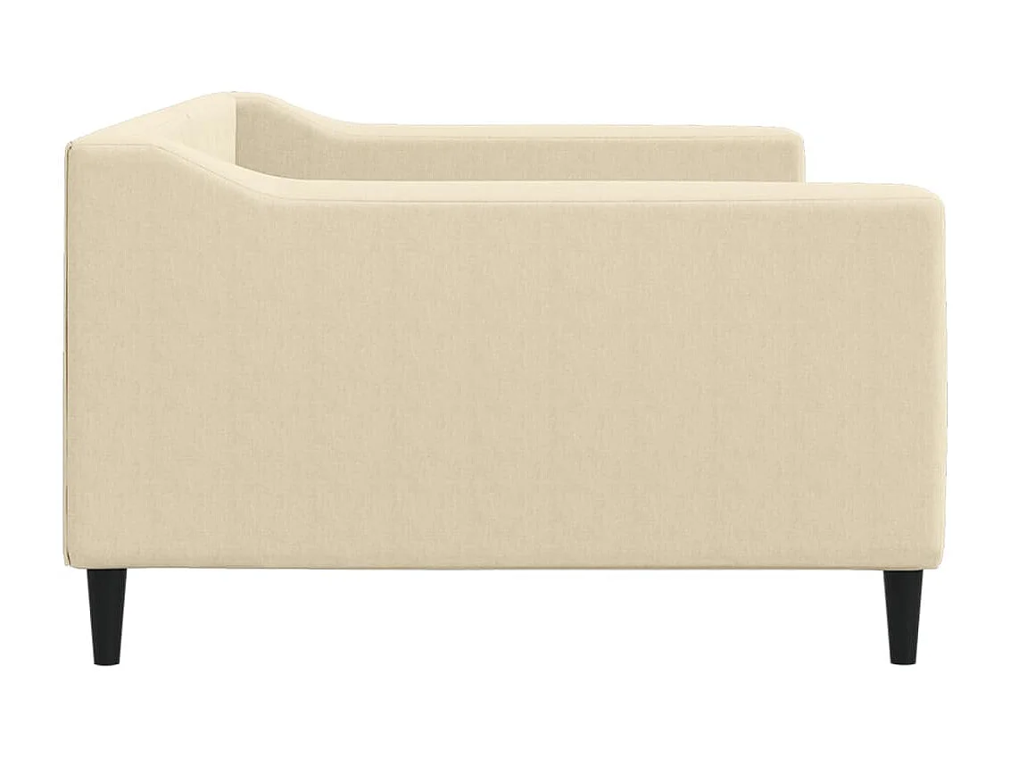 Cremefarbenes Tagesbett 100x200 cm Stoff