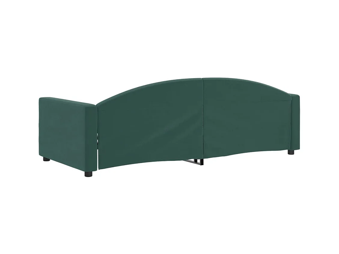 Daybed zonder matras donkergroen 90x200 cm fluweel