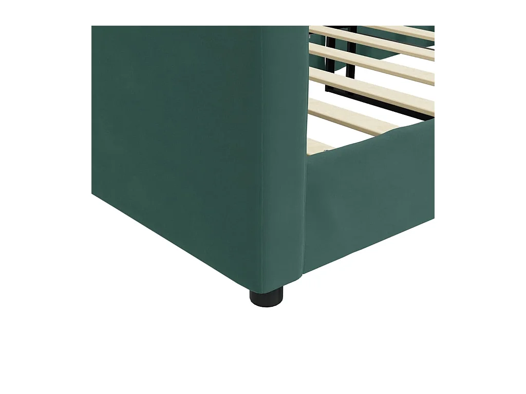 Daybed zonder matras donkergroen 90x200 cm fluweel