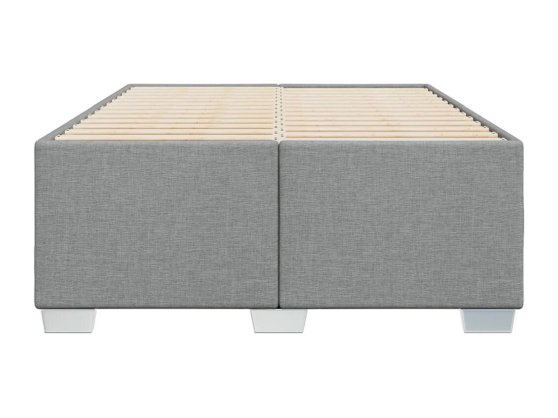 Bettgestell ohne Matratze hellgrau 120x200 cm Stoff