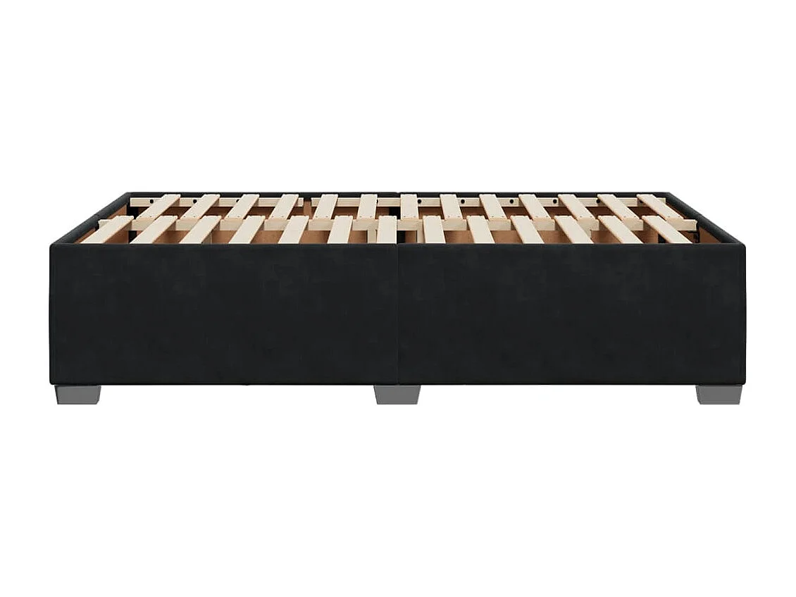 Struttura letto senza materasso nero 120x200 cm velluto