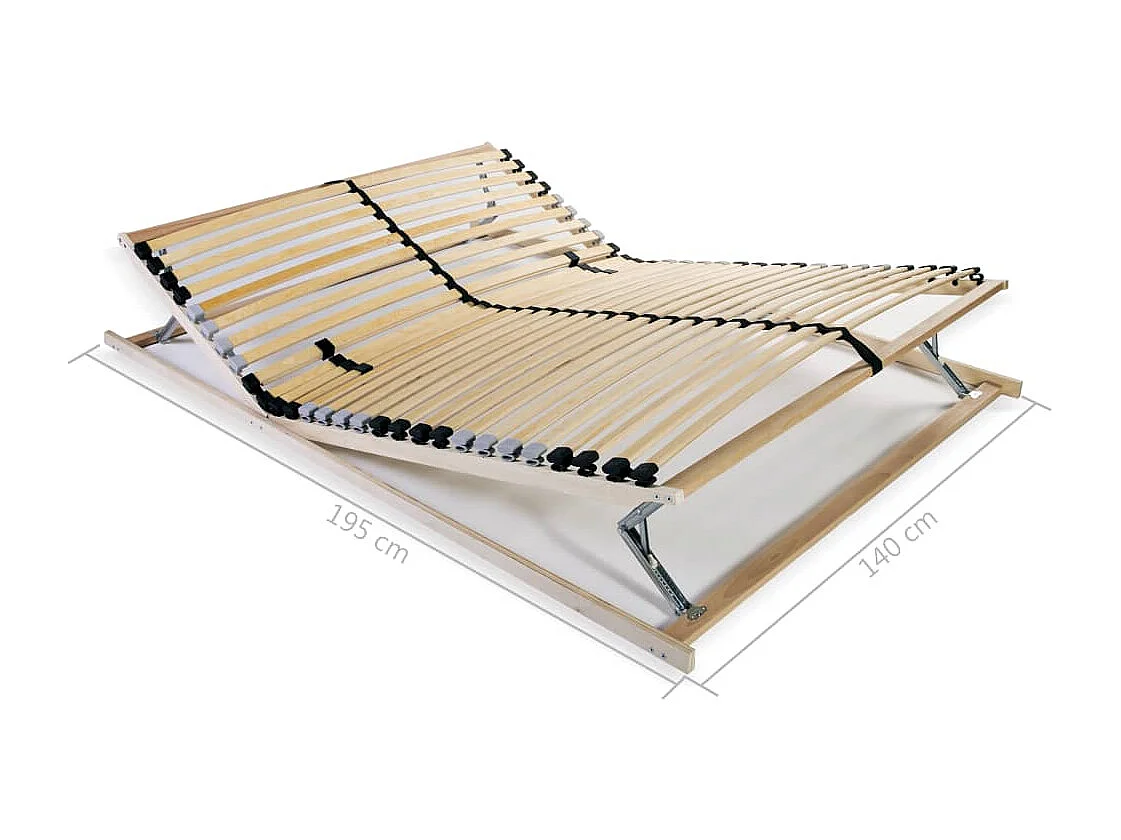 Rete a doghe senza materasso con 28 doghe 7 zone 140x200 cm