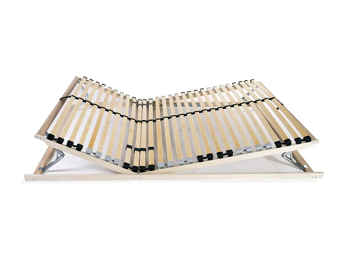 Sommier à lattes sans matelas avec 28 lattes 7 zones 140x200 cm
