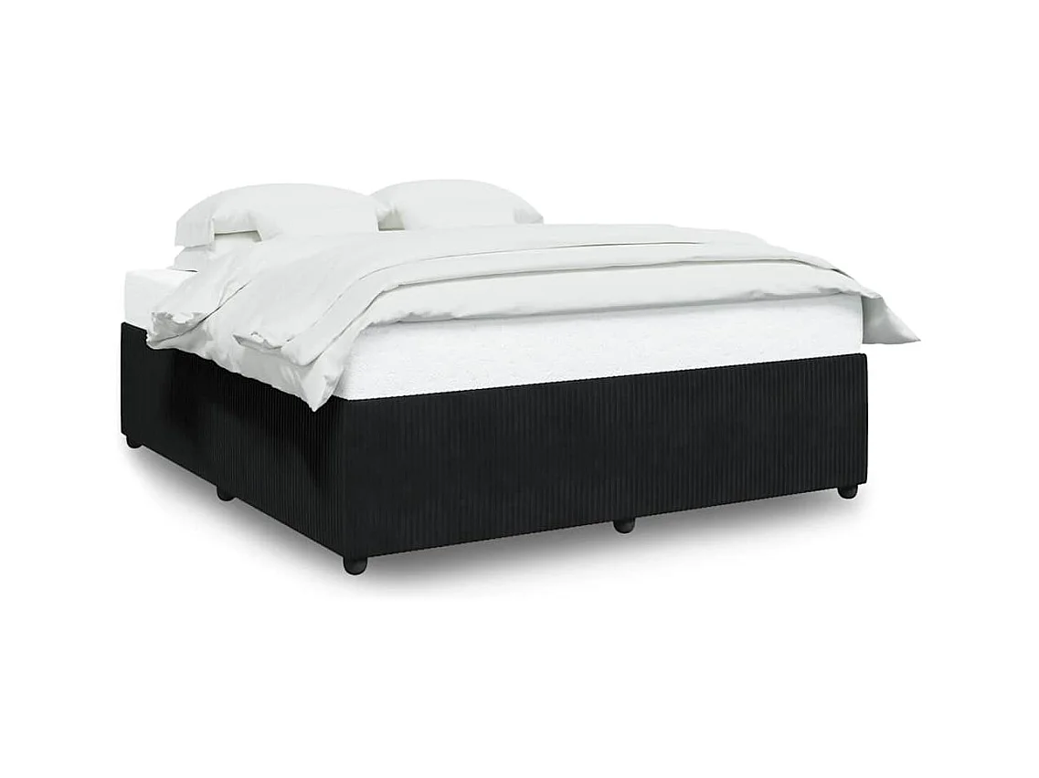 Struttura letto senza materasso nero 180x200 cm velluto