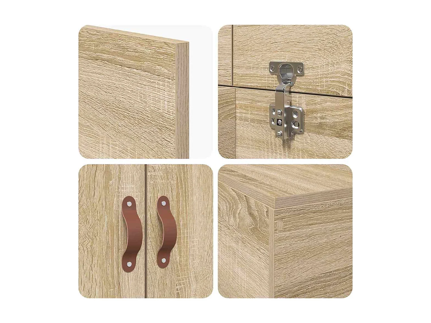 Estructura de cama de roble Sonoma de 90 x 200 cm de madera de ingeniería