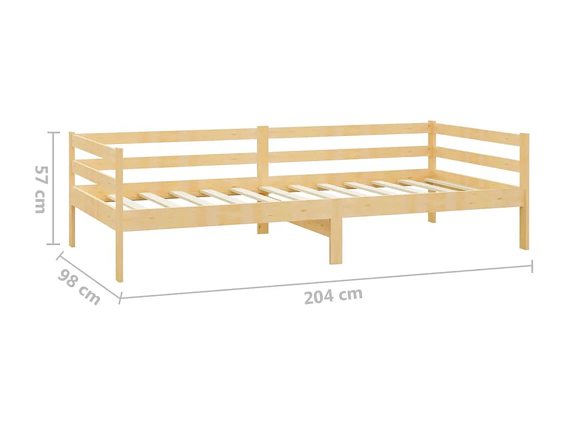 Daybed con colchón 90x200 cm Madera maciza de pino