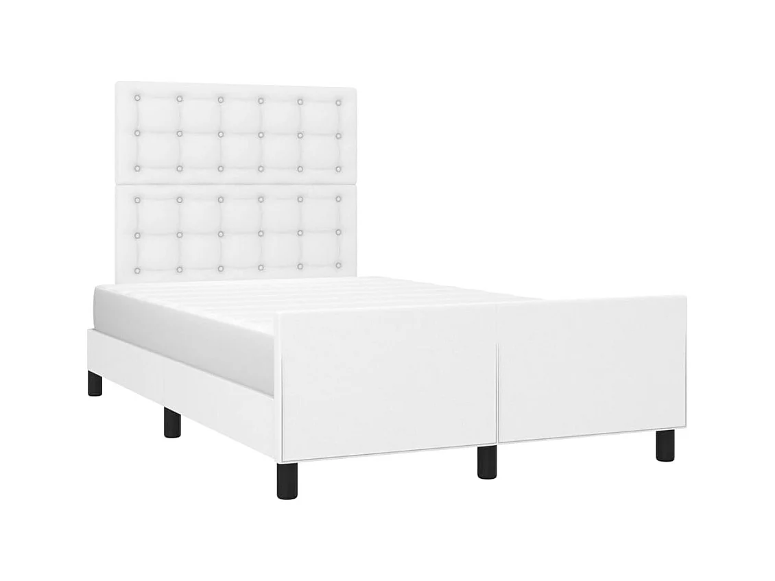 Bedframe zonder matras wit 120x200 cm kunstleer