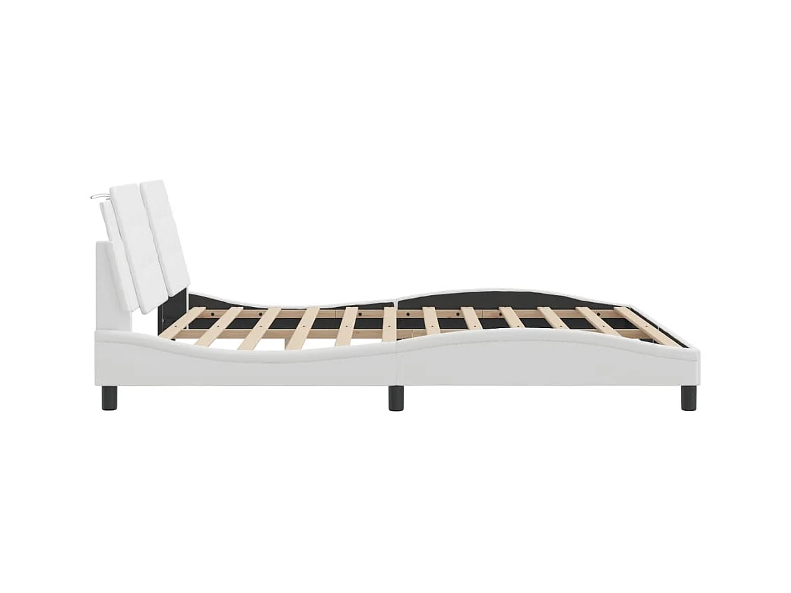 Bedframe zonder matras wit 180x200 cm kunstleer