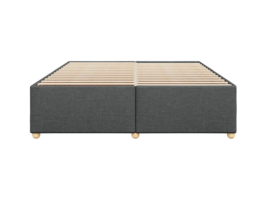 Bettgestell ohne Matratze dunkelgrau 200x200 cm Stoff