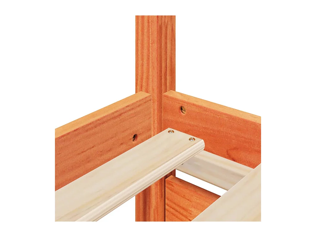 Estructura de cama sin colchón marrón cera 140x190cm madera maciza de pino