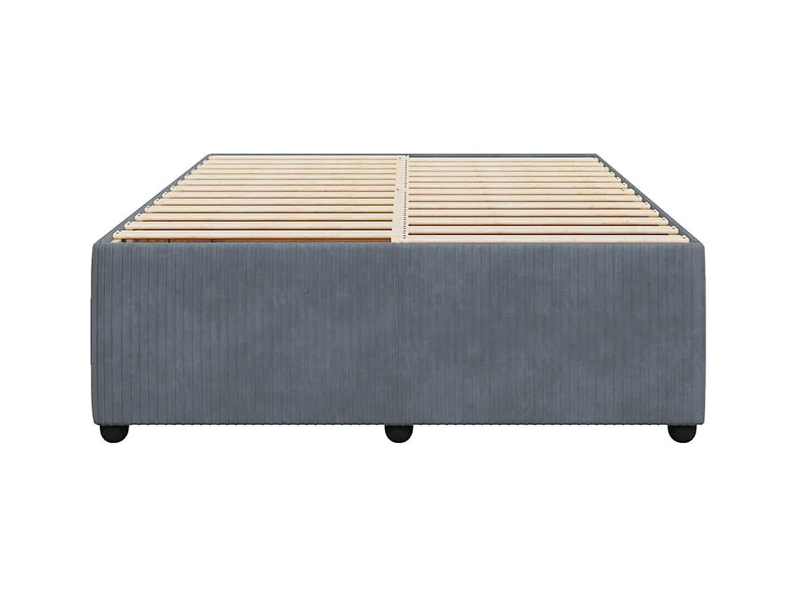 Bedframe zonder matras donkergrijs 140x190 cm fluweel