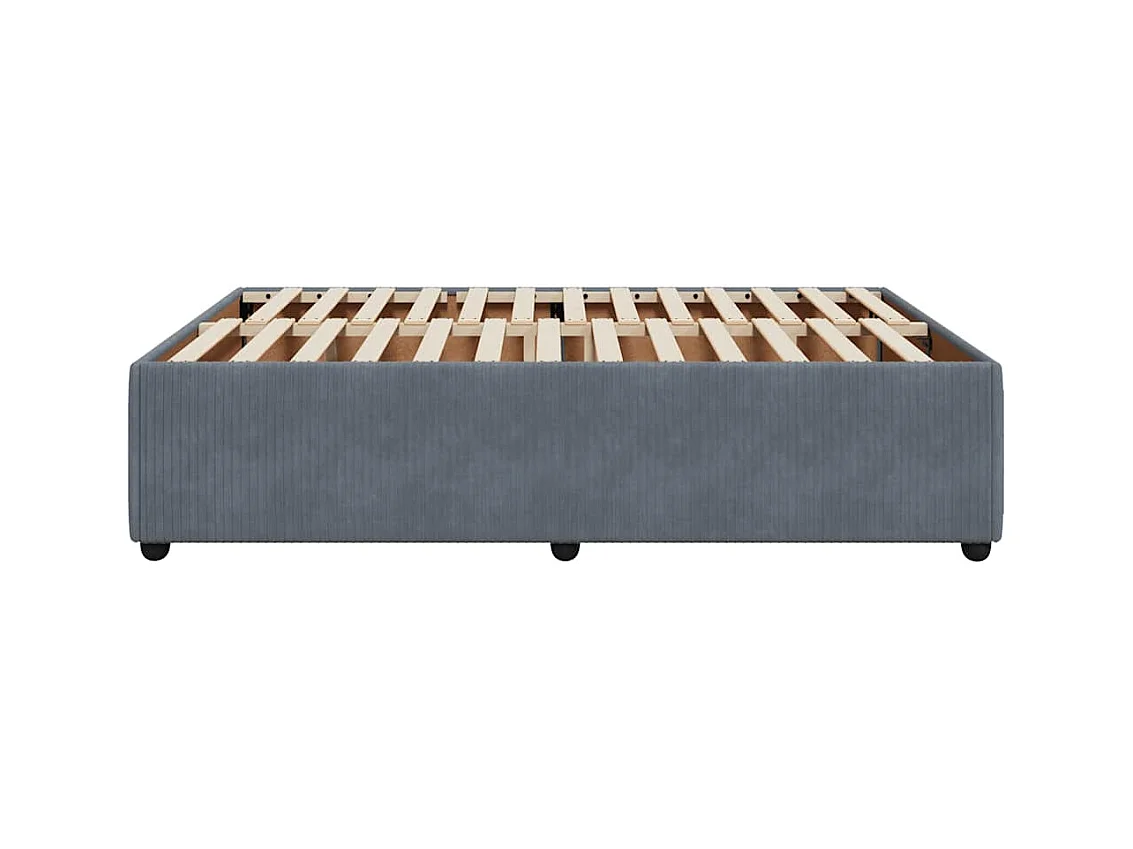 Bedframe zonder matras donkergrijs 140x190 cm fluweel