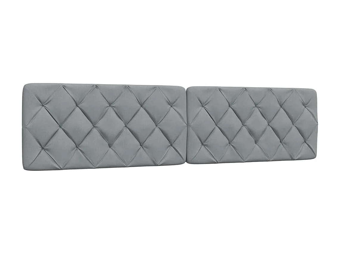 Struttura letto con LED senza materasso tessuto grigio chiaro 200x200 cm