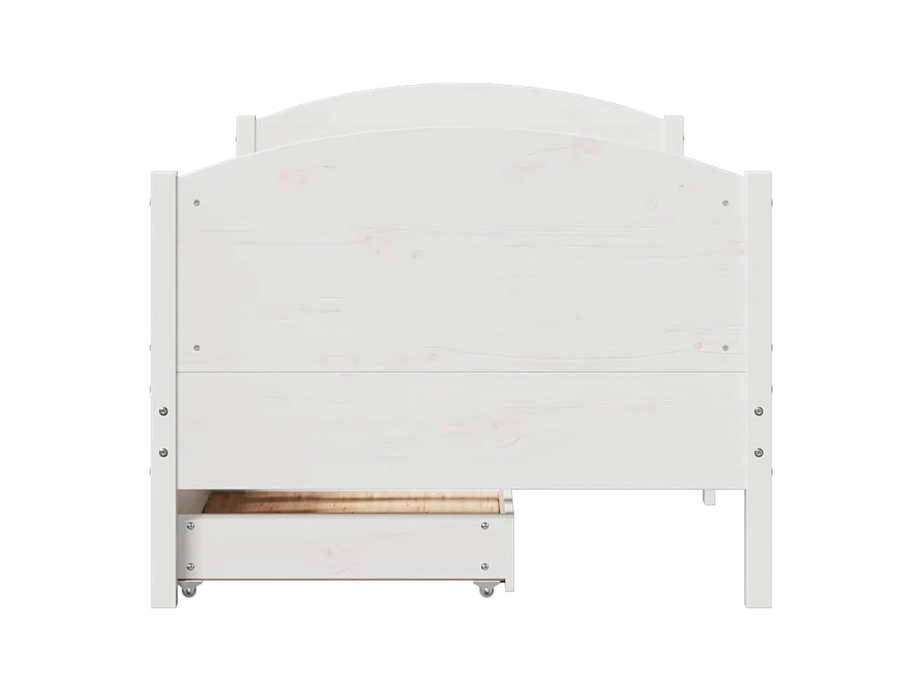 Bedframe zonder matras wit 75x190 cm massief grenenhout