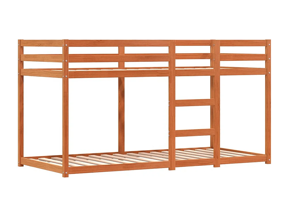 Stapelbed zonder matras blauw 75x190 cm massief grenenhout